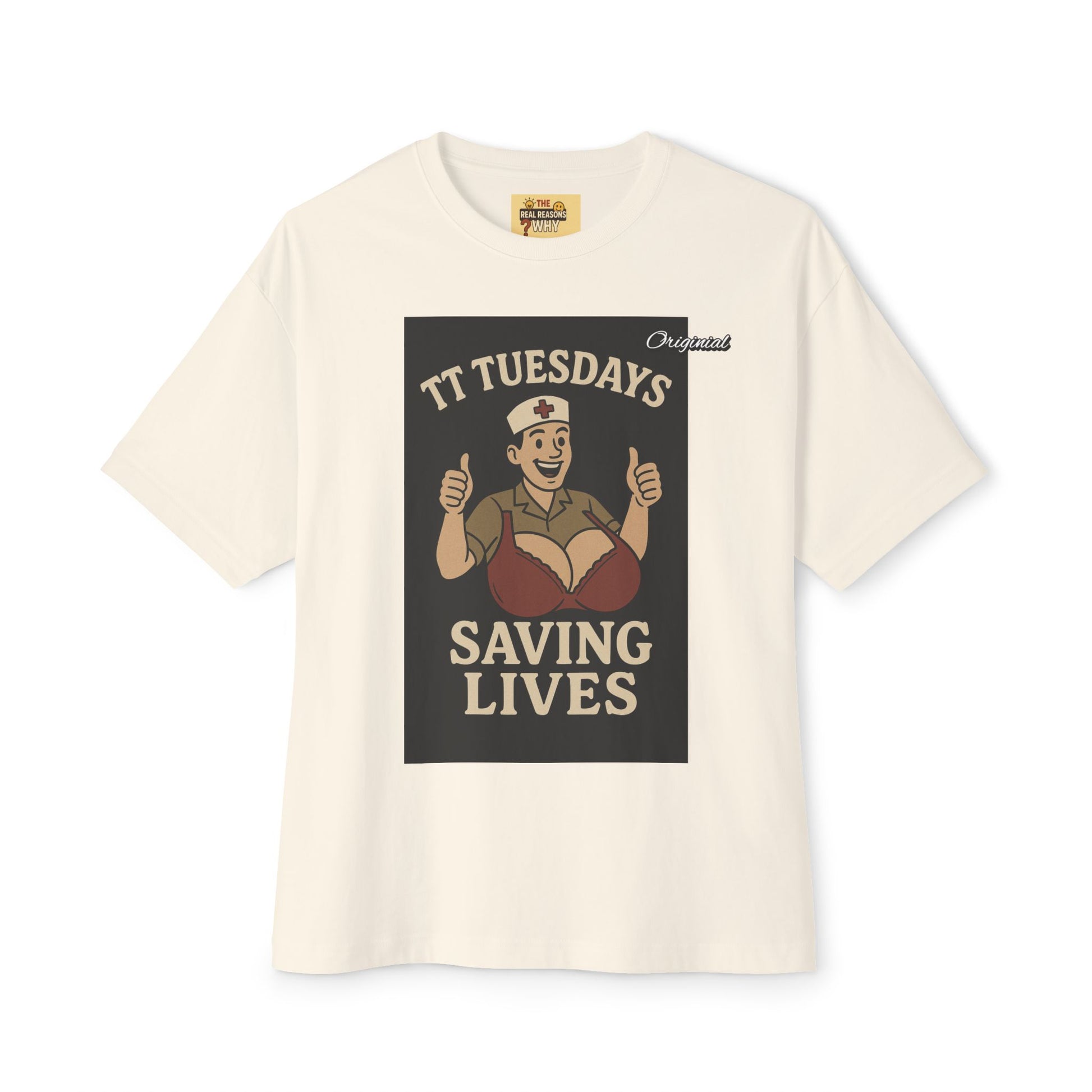 Unisex Comfortable Oversized Boxy Tee - Official Merch : TT Tuesdays - Saving Lives