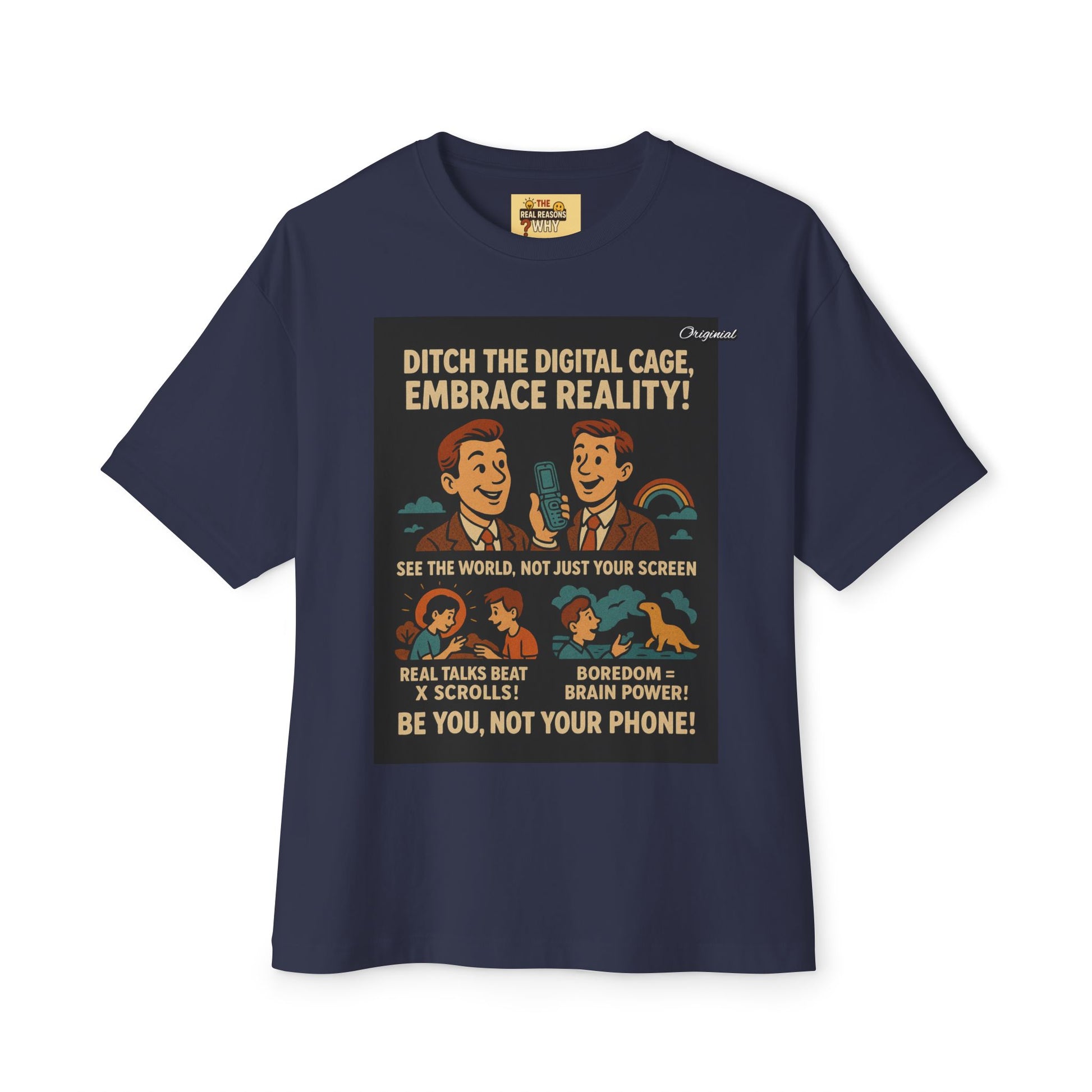 Unisex Oversized Boxy Tee - Official Merch : Ditching your phone makes you a ninja