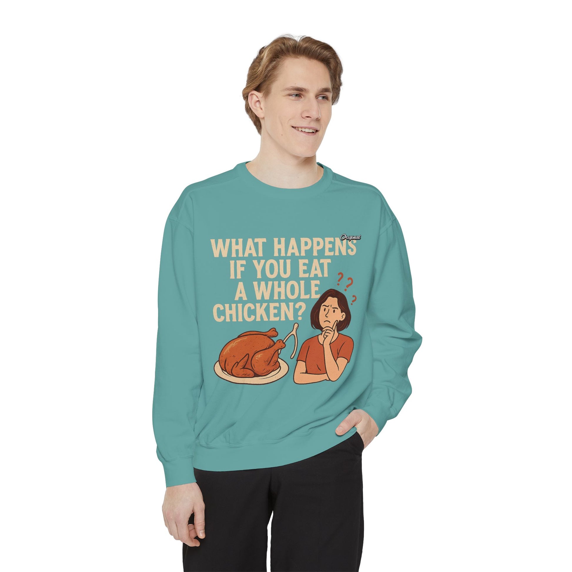 Unisex Sweatshirt - Official Merch : What Happens If You Eat a WHOLE Chicken