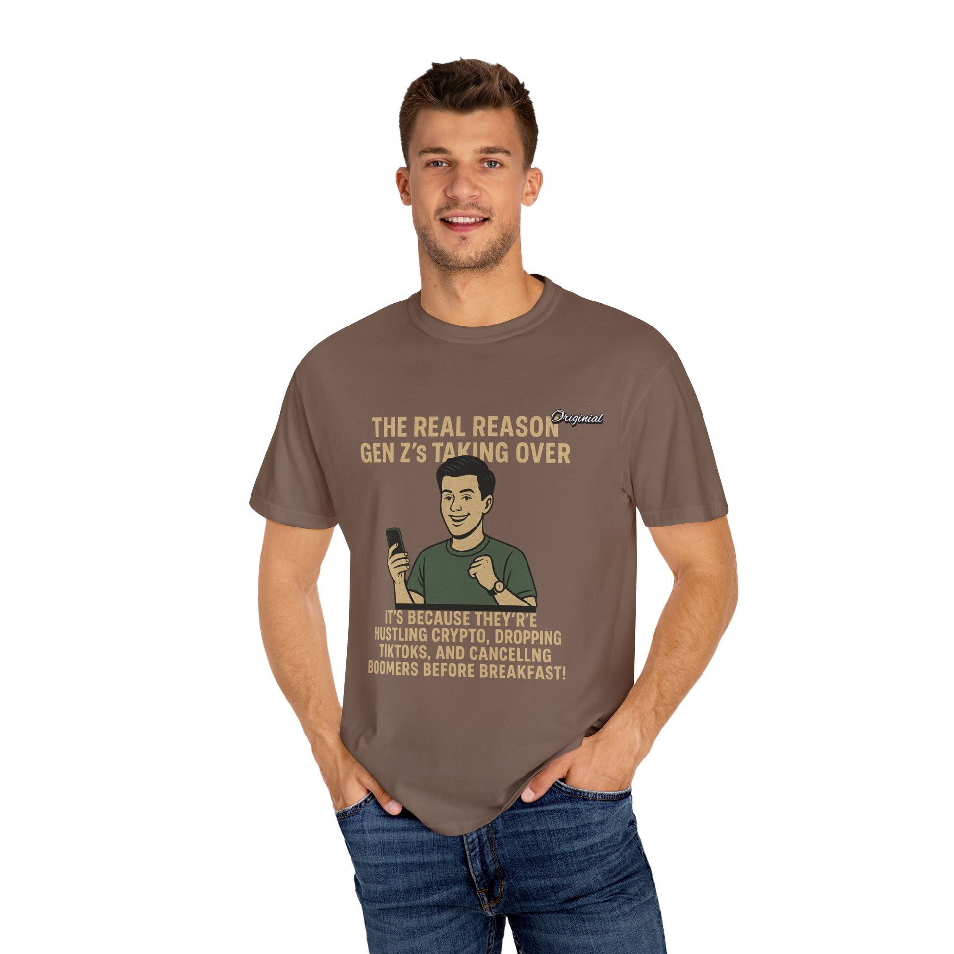 Unisex Dyed T-shirt - Official Merch : The Reason Why GenZ Runs The World