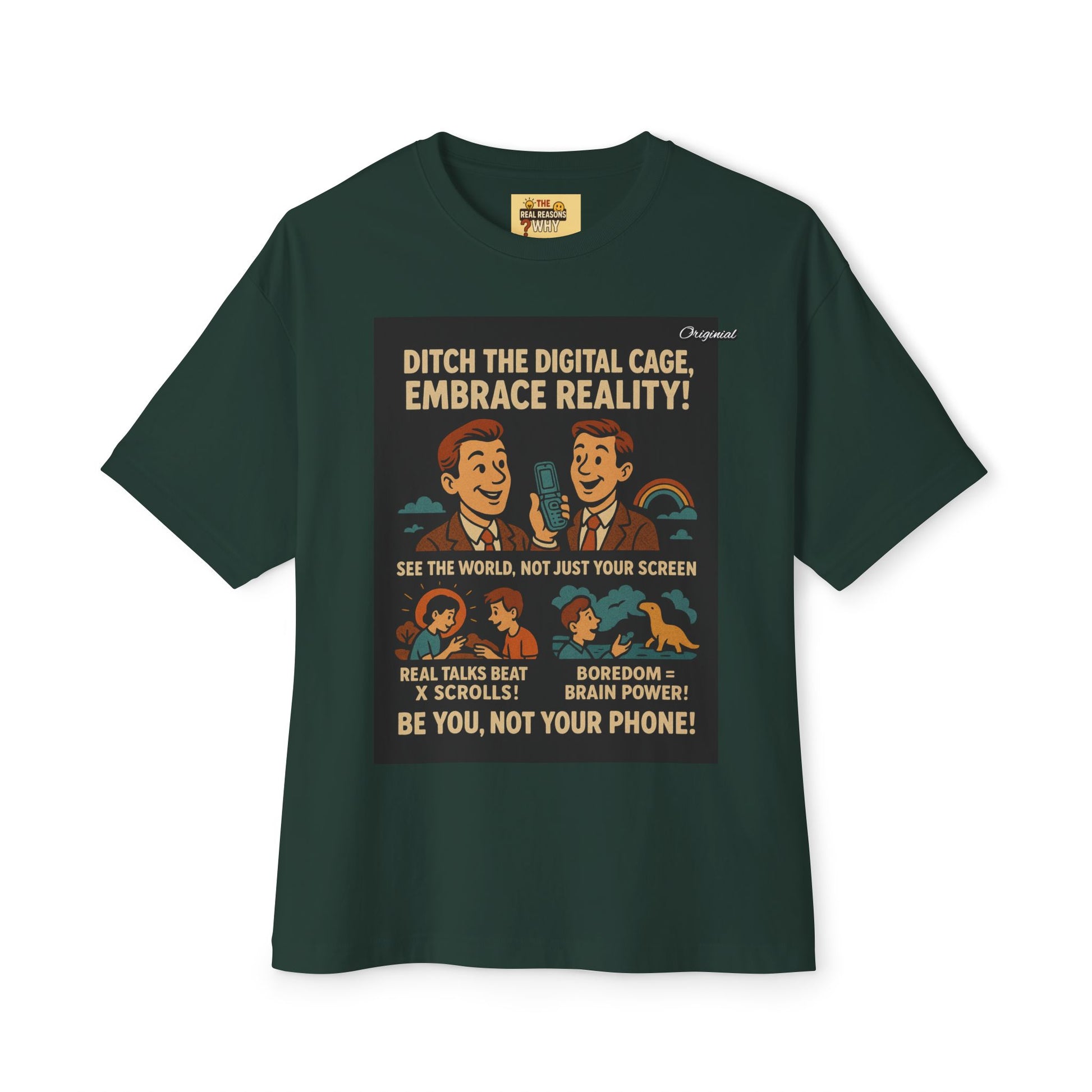 Unisex Oversized Boxy Tee - Official Merch : Ditching your phone makes you a ninja