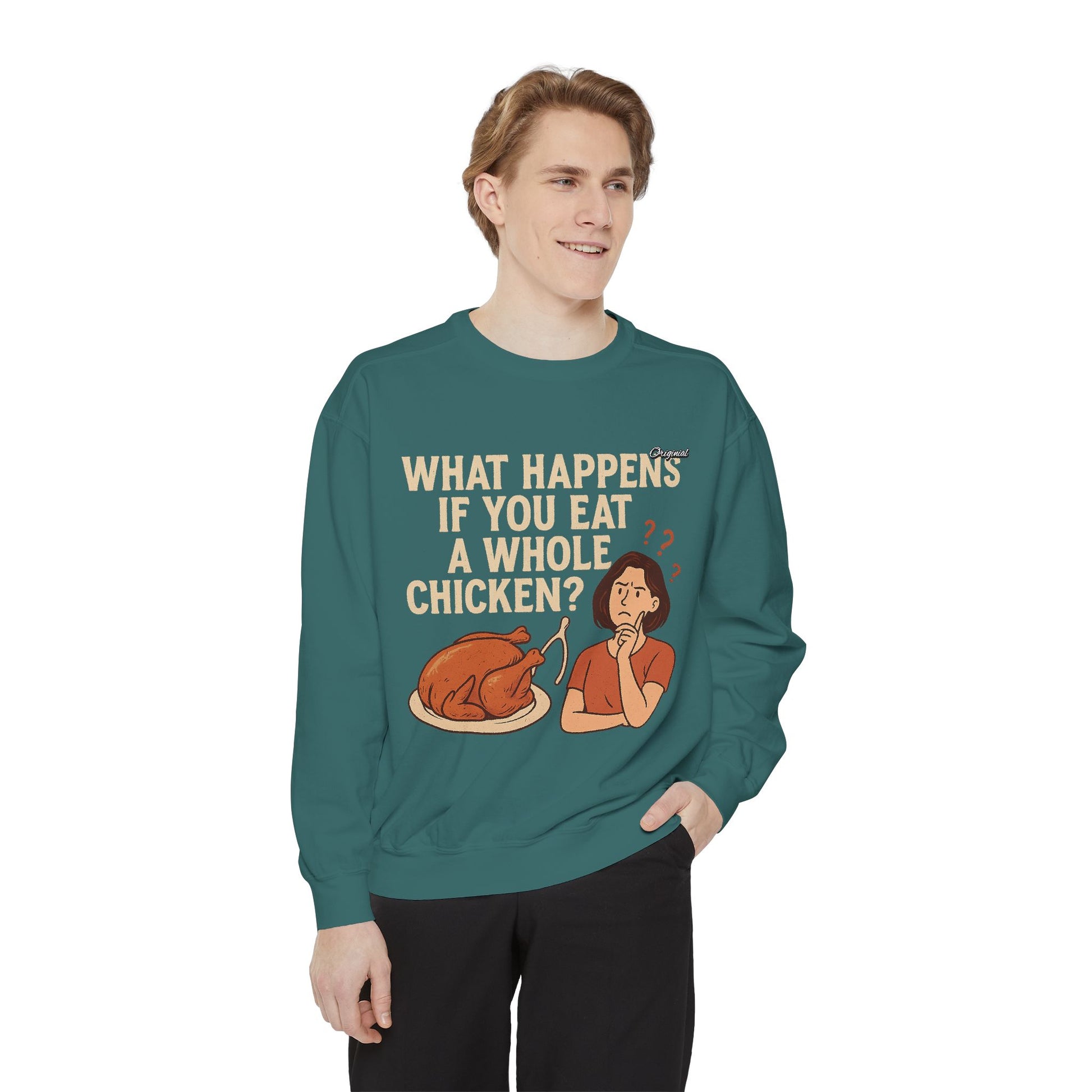 Unisex Sweatshirt - Official Merch : What Happens If You Eat a WHOLE Chicken