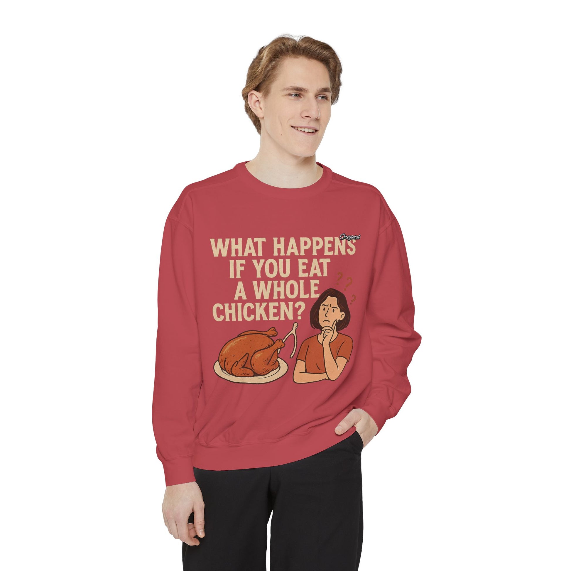 Unisex Sweatshirt - Official Merch : What Happens If You Eat a WHOLE Chicken