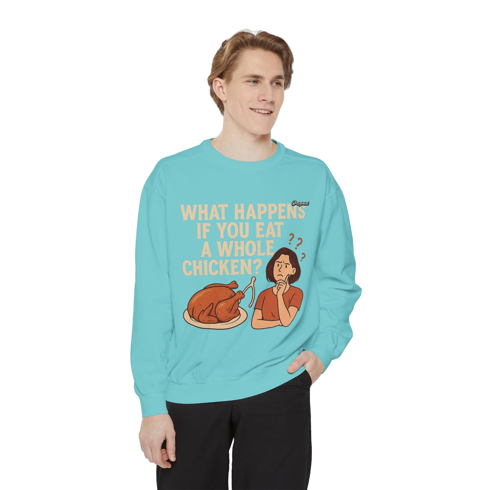 Unisex Sweatshirt - Official Merch : What Happens If You Eat a WHOLE Chicken