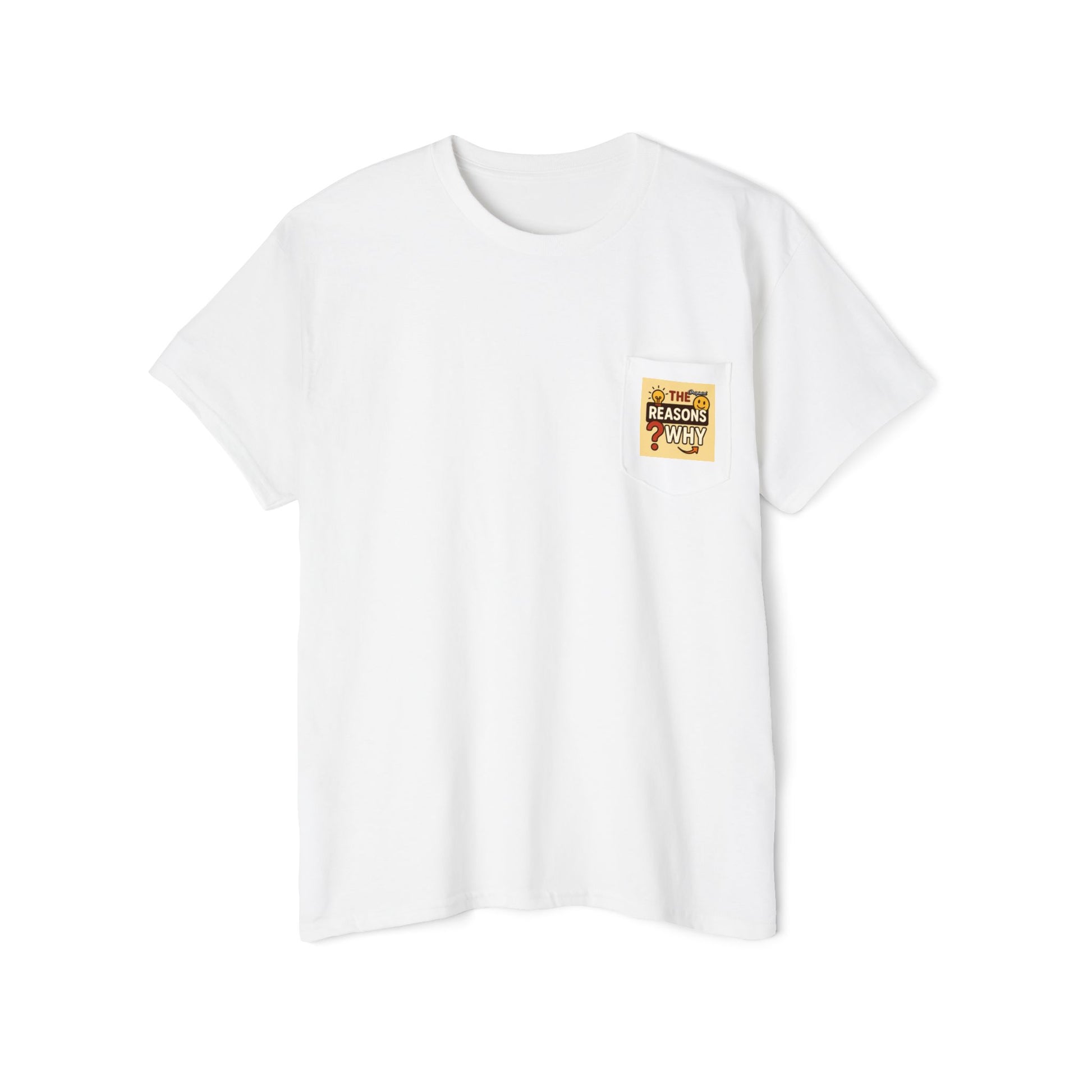 Unisex Pocket T-Shirt - Official Merch : The Real Reasons Why - Official Logo