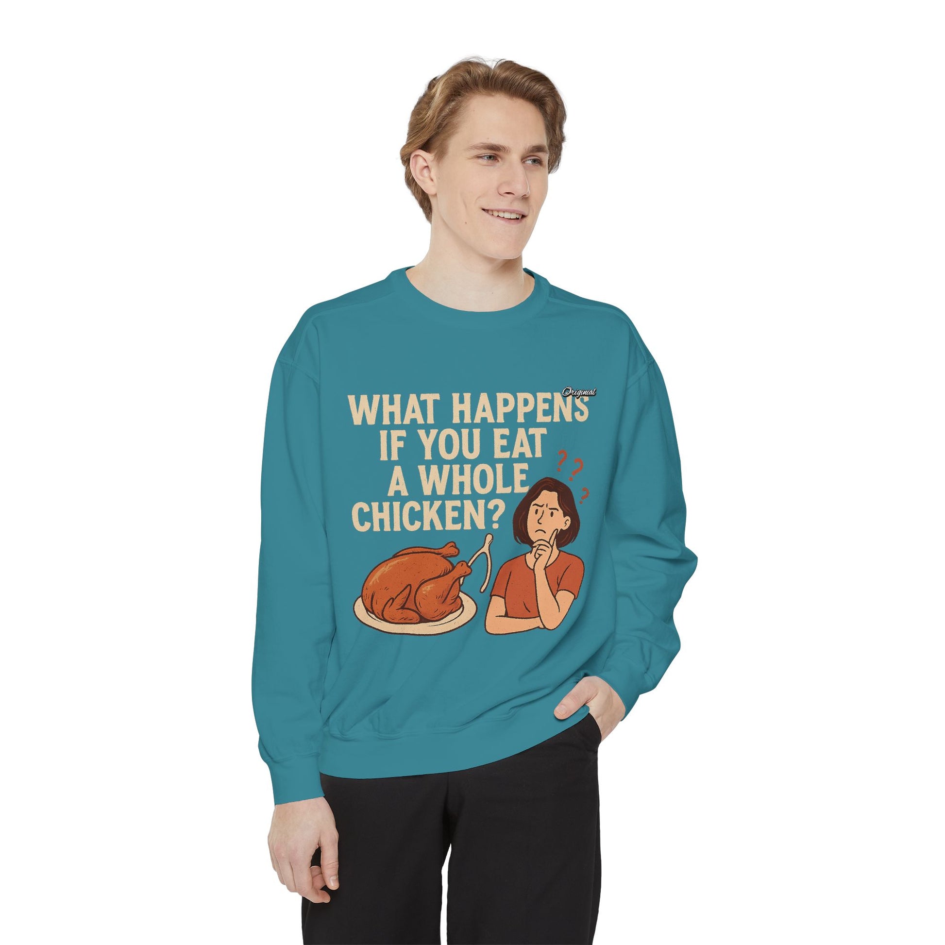 Unisex Sweatshirt - Official Merch : What Happens If You Eat a WHOLE Chicken