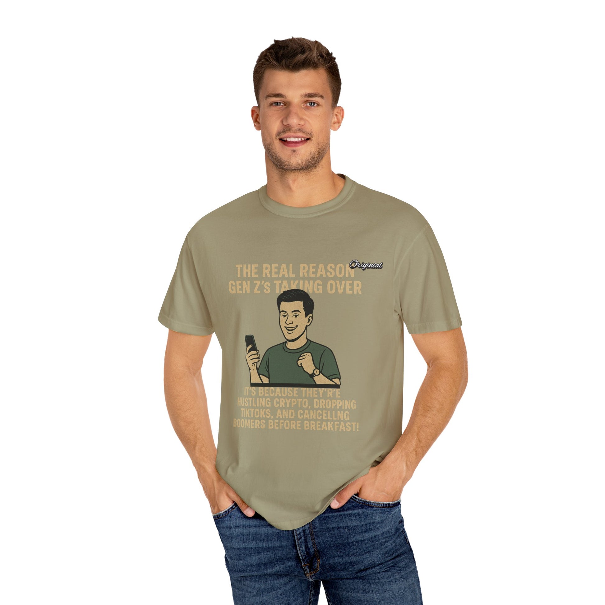 Unisex Dyed T-shirt - Official Merch : The Reason Why GenZ Runs The World