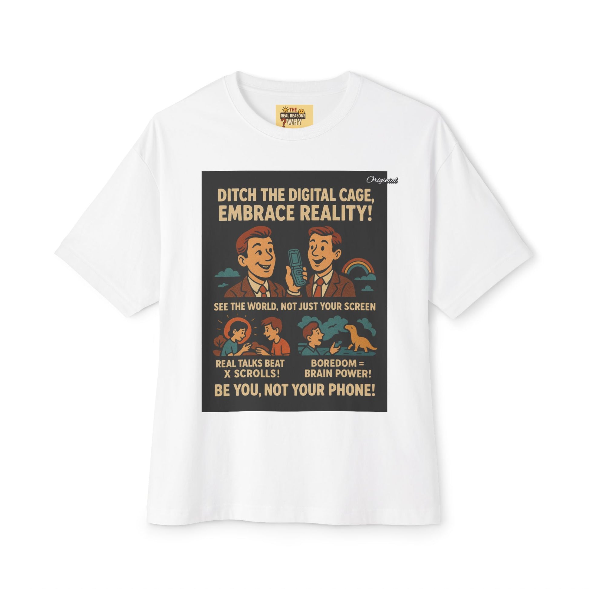 Unisex Oversized Boxy Tee - Official Merch : Ditching your phone makes you a ninja