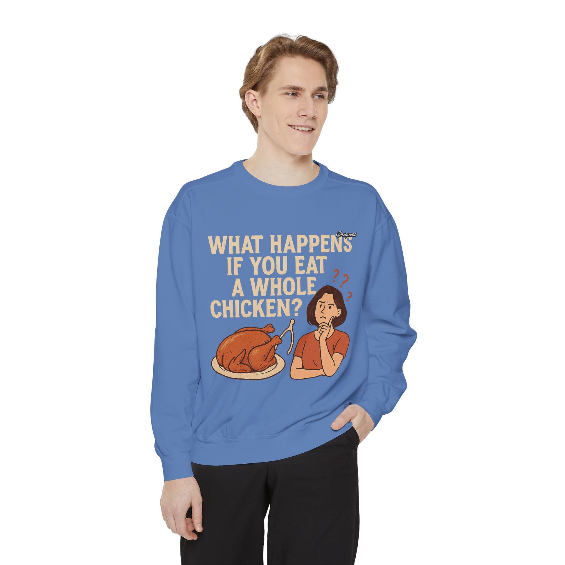 Unisex Sweatshirt - Official Merch : What Happens If You Eat a WHOLE Chicken