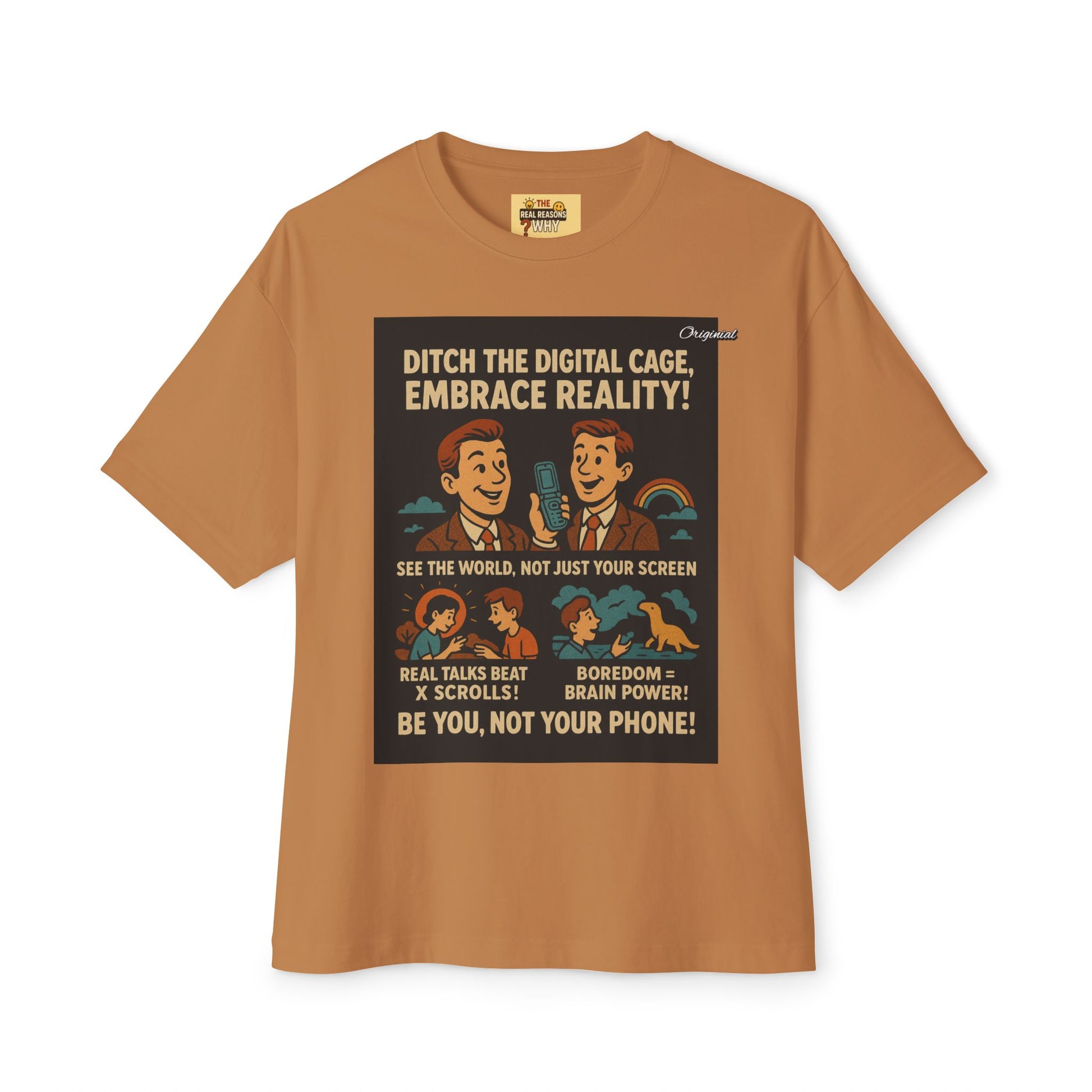 Unisex Oversized Boxy Tee - Official Merch : Ditching your phone makes you a ninja