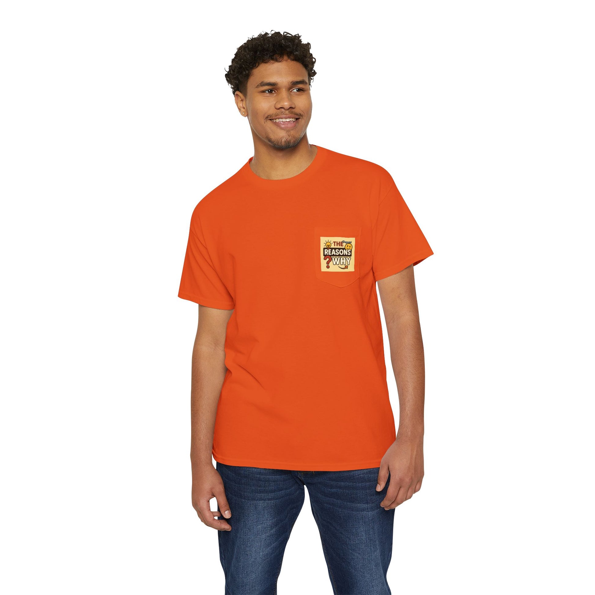 Unisex Pocket T-Shirt - Official Merch : The Real Reasons Why - Official Logo