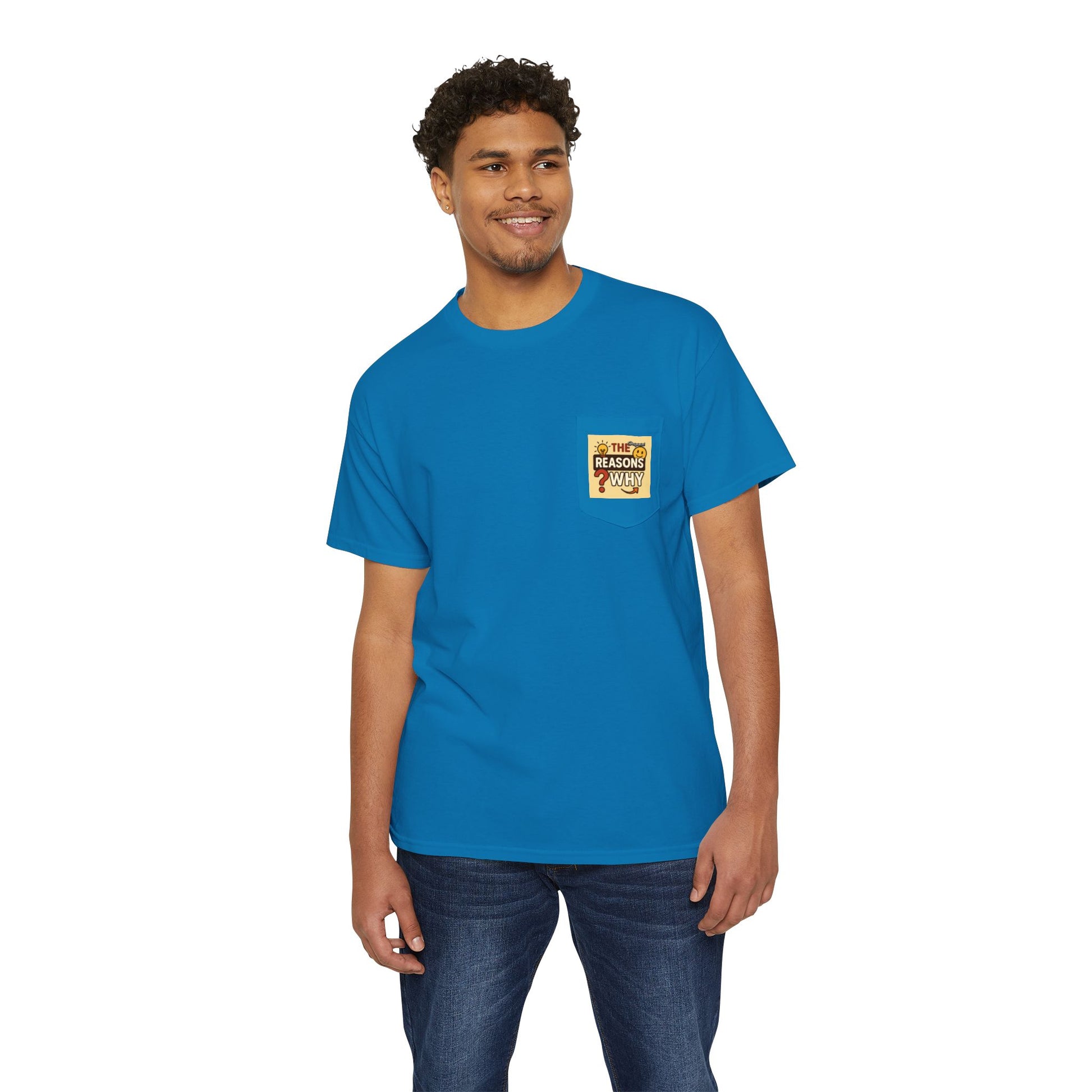 Unisex Pocket T-Shirt - Official Merch : The Real Reasons Why - Official Logo