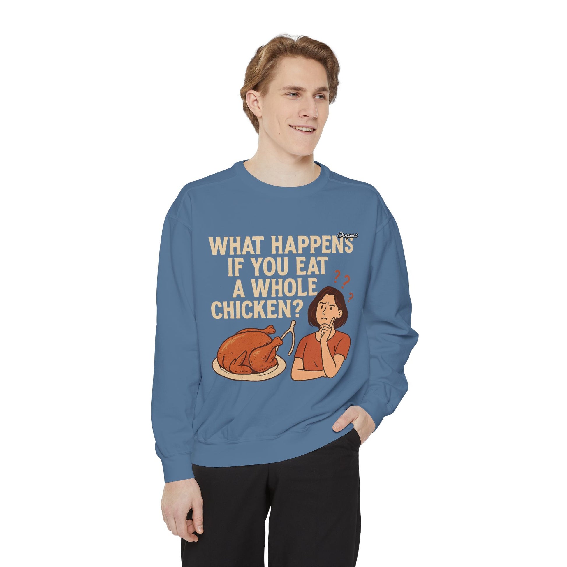 Unisex Sweatshirt - Official Merch : What Happens If You Eat a WHOLE Chicken