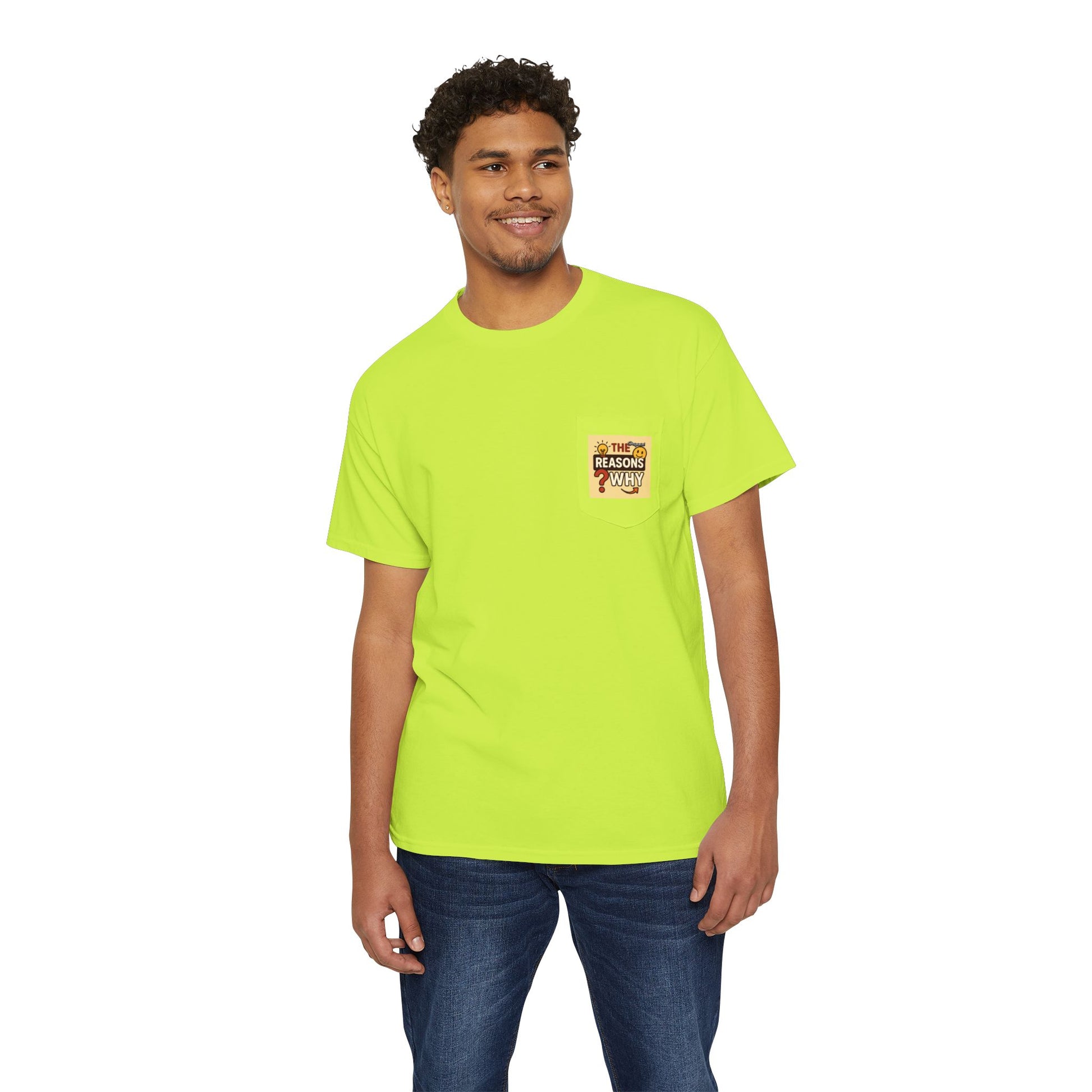 Unisex Pocket T-Shirt - Official Merch : The Real Reasons Why - Official Logo