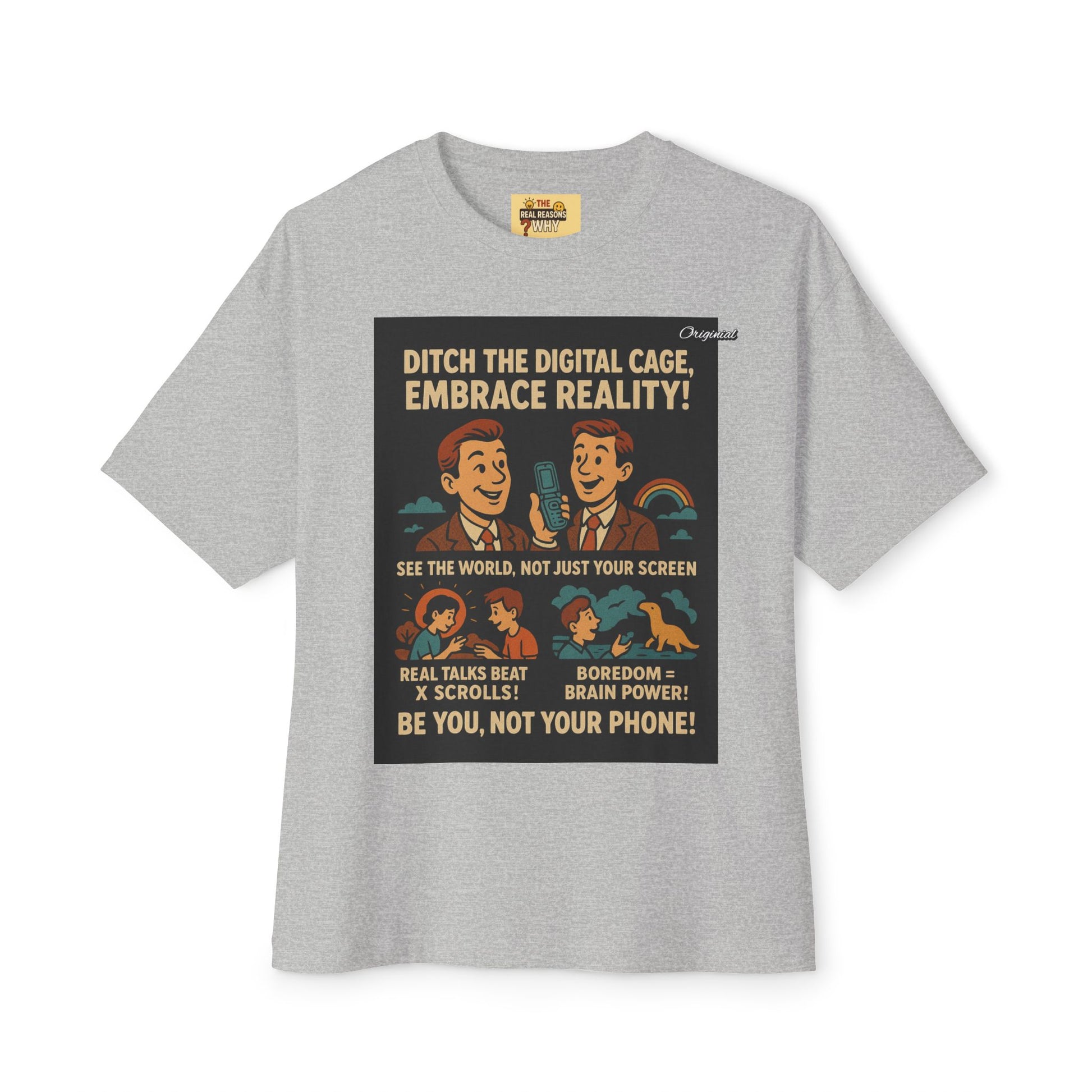 Unisex Oversized Boxy Tee - Official Merch : Ditching your phone makes you a ninja
