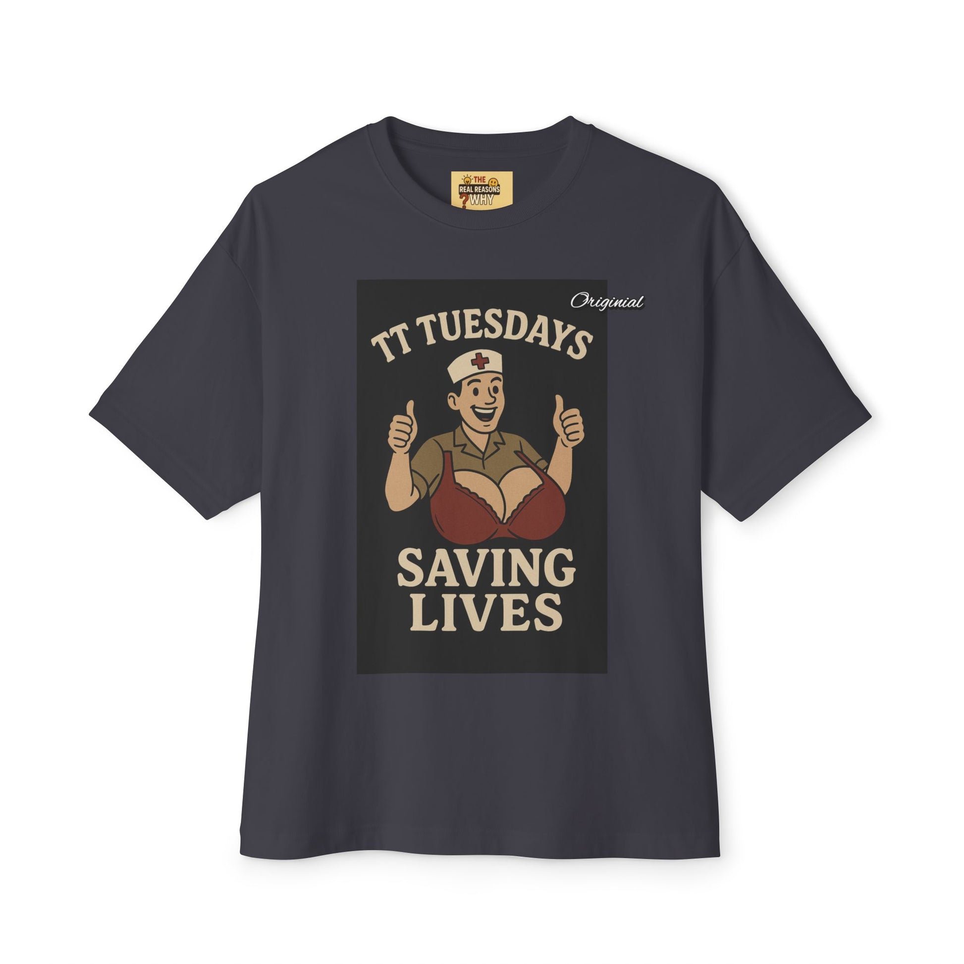 Unisex Comfortable Oversized Boxy Tee - Official Merch : TT Tuesdays - Saving Lives