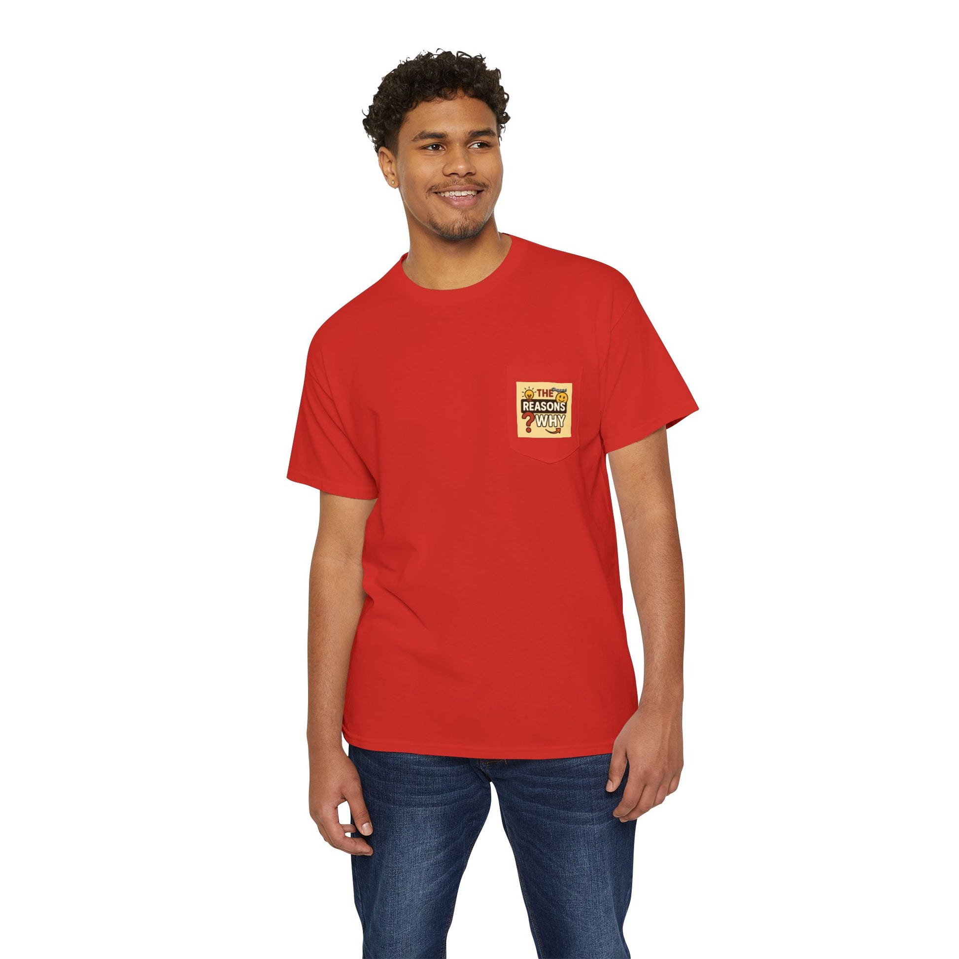 Unisex Pocket T-Shirt - Official Merch : The Real Reasons Why - Official Logo