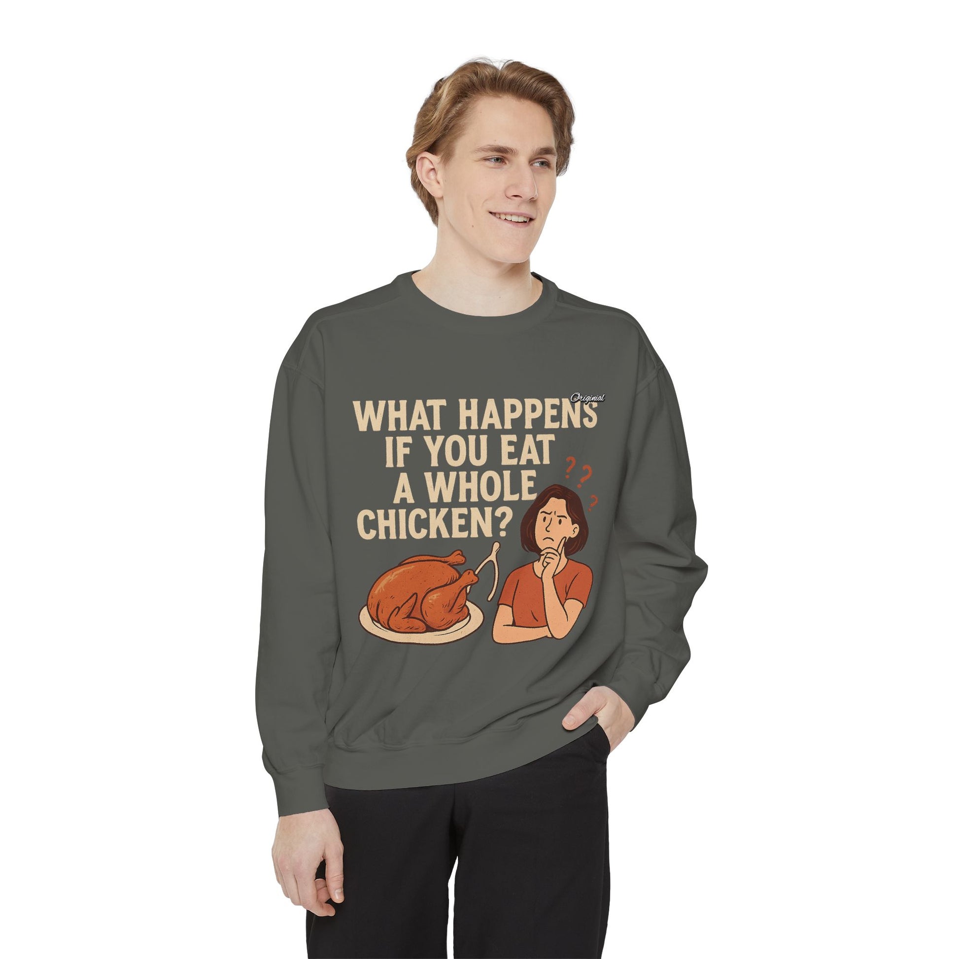 Unisex Sweatshirt - Official Merch : What Happens If You Eat a WHOLE Chicken