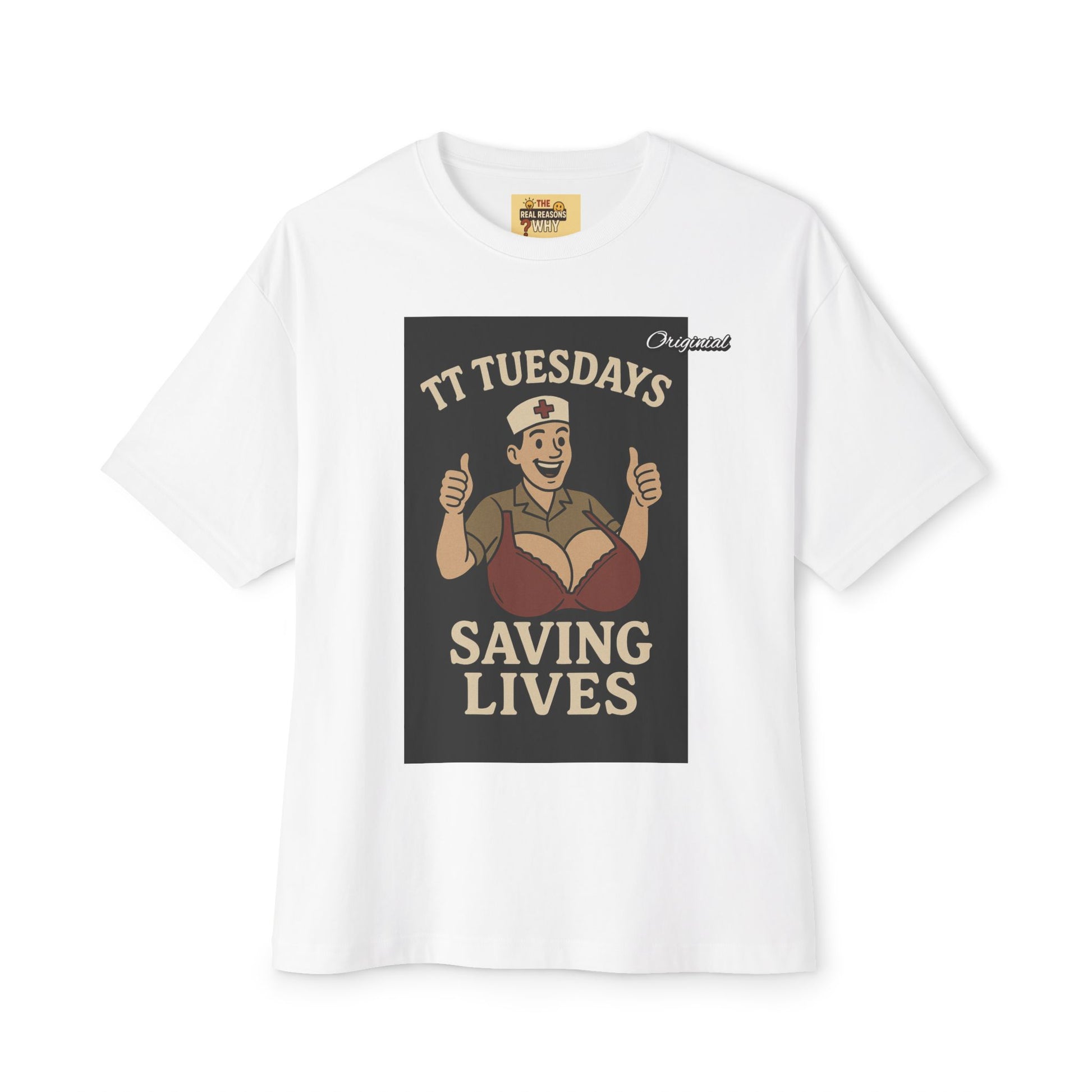 Unisex Comfortable Oversized Boxy Tee - Official Merch : TT Tuesdays - Saving Lives