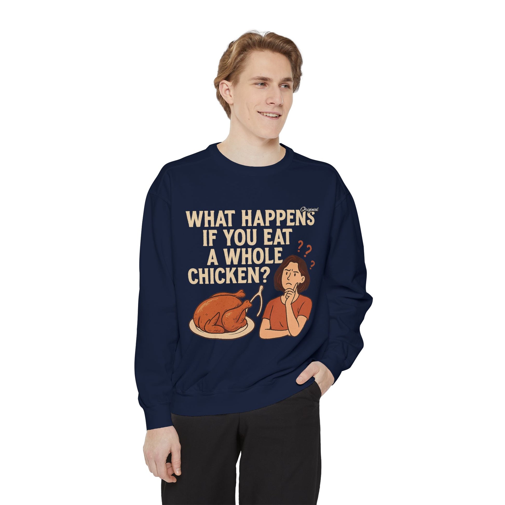 Unisex Sweatshirt - Official Merch : What Happens If You Eat a WHOLE Chicken