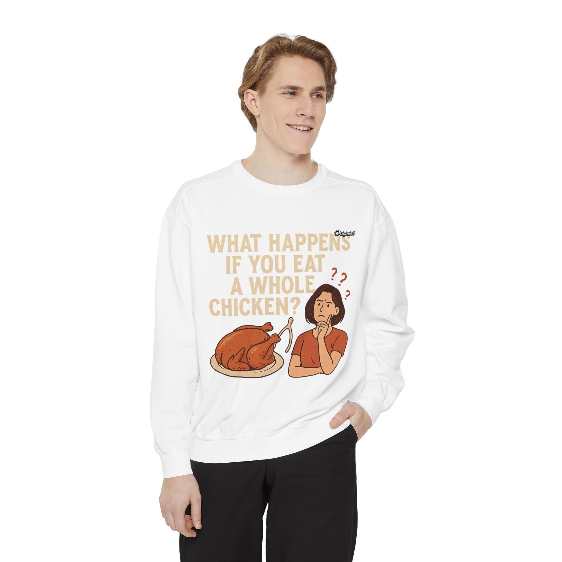 Unisex Sweatshirt - Official Merch : What Happens If You Eat a WHOLE Chicken