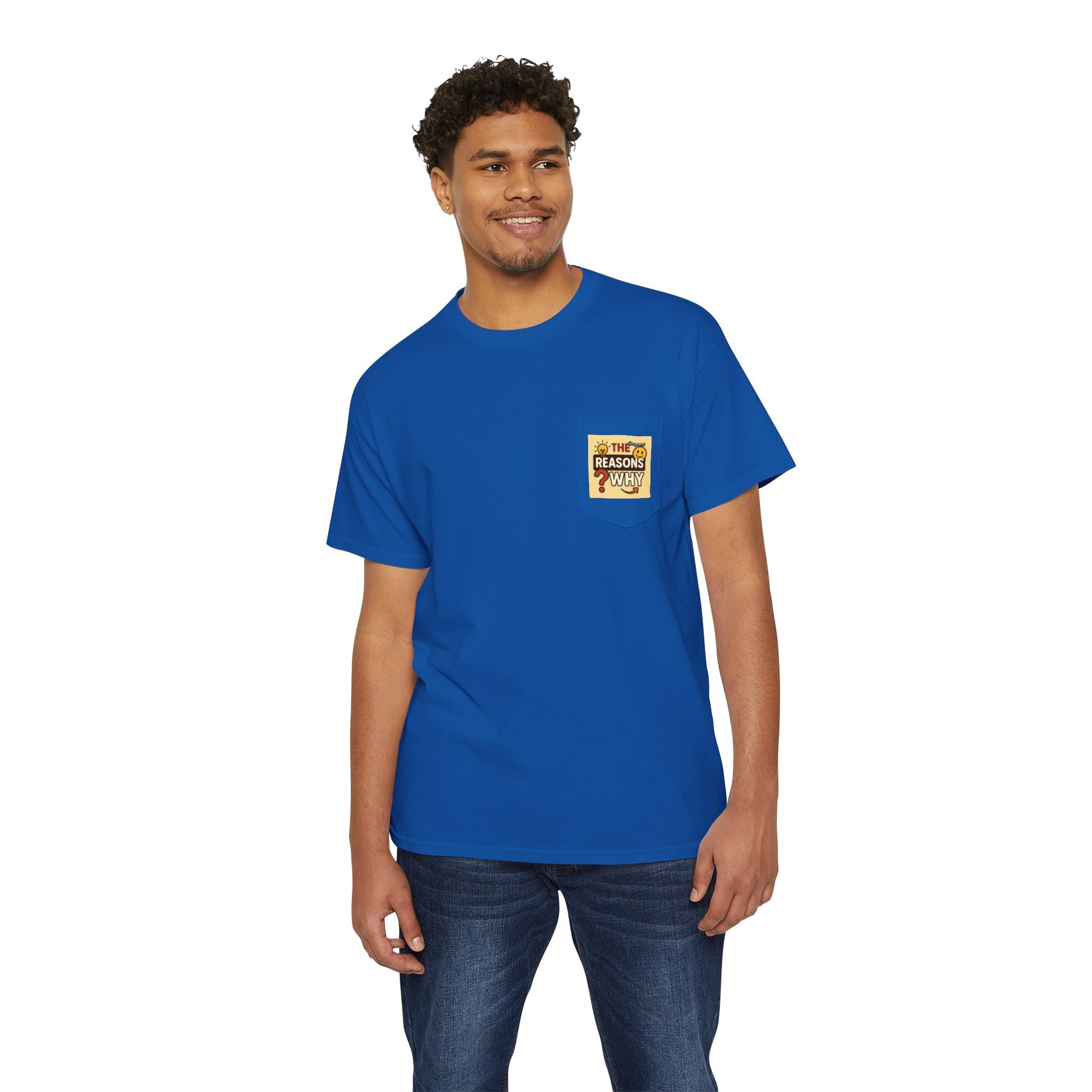 Unisex Pocket T-Shirt - Official Merch : The Real Reasons Why - Official Logo